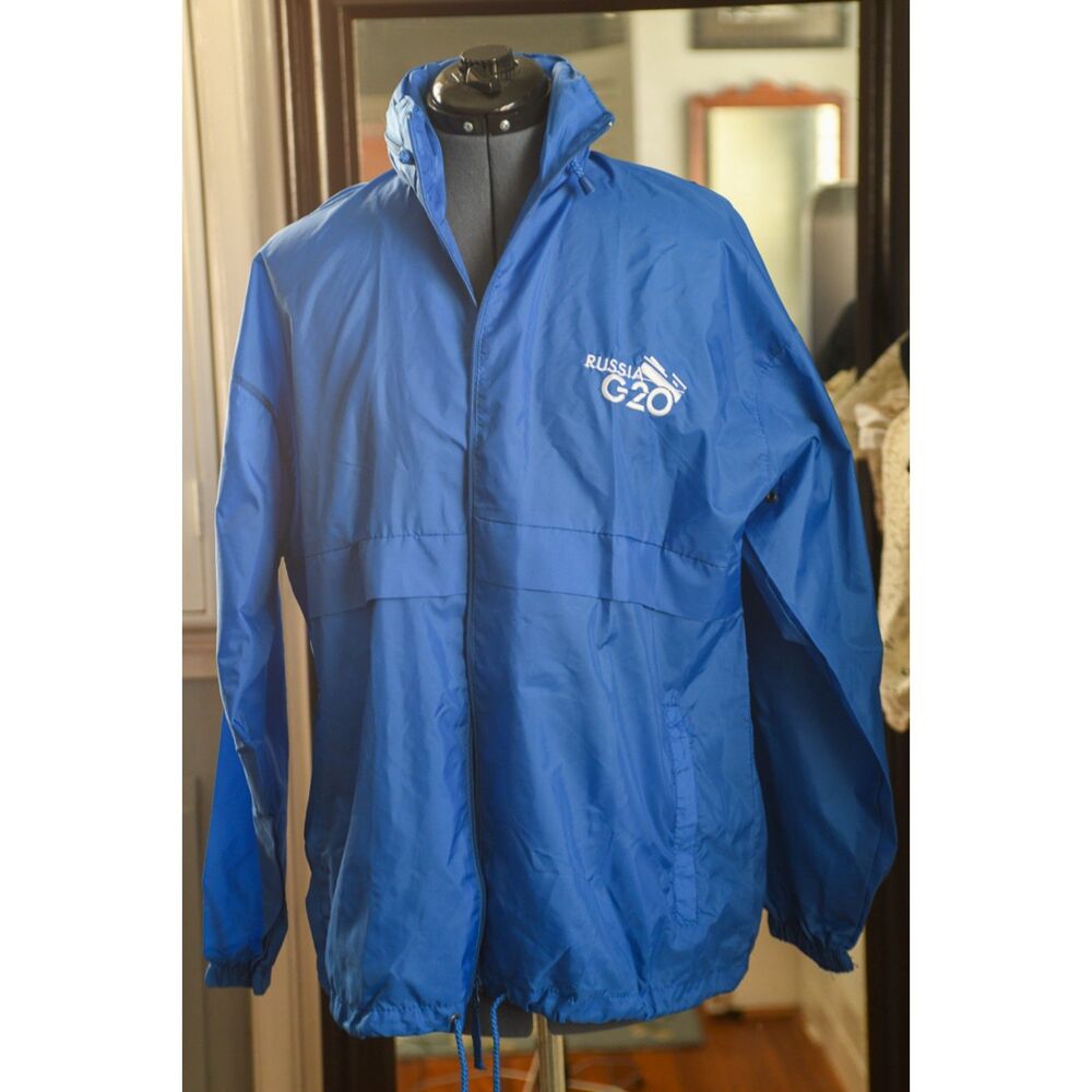 Russia G20 Summit Commemorative Nylon Windbreaker Mens Medium